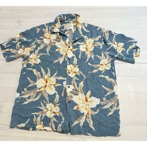 Ho Aloha‎ Wear men's blue Hawaiian button down shirt